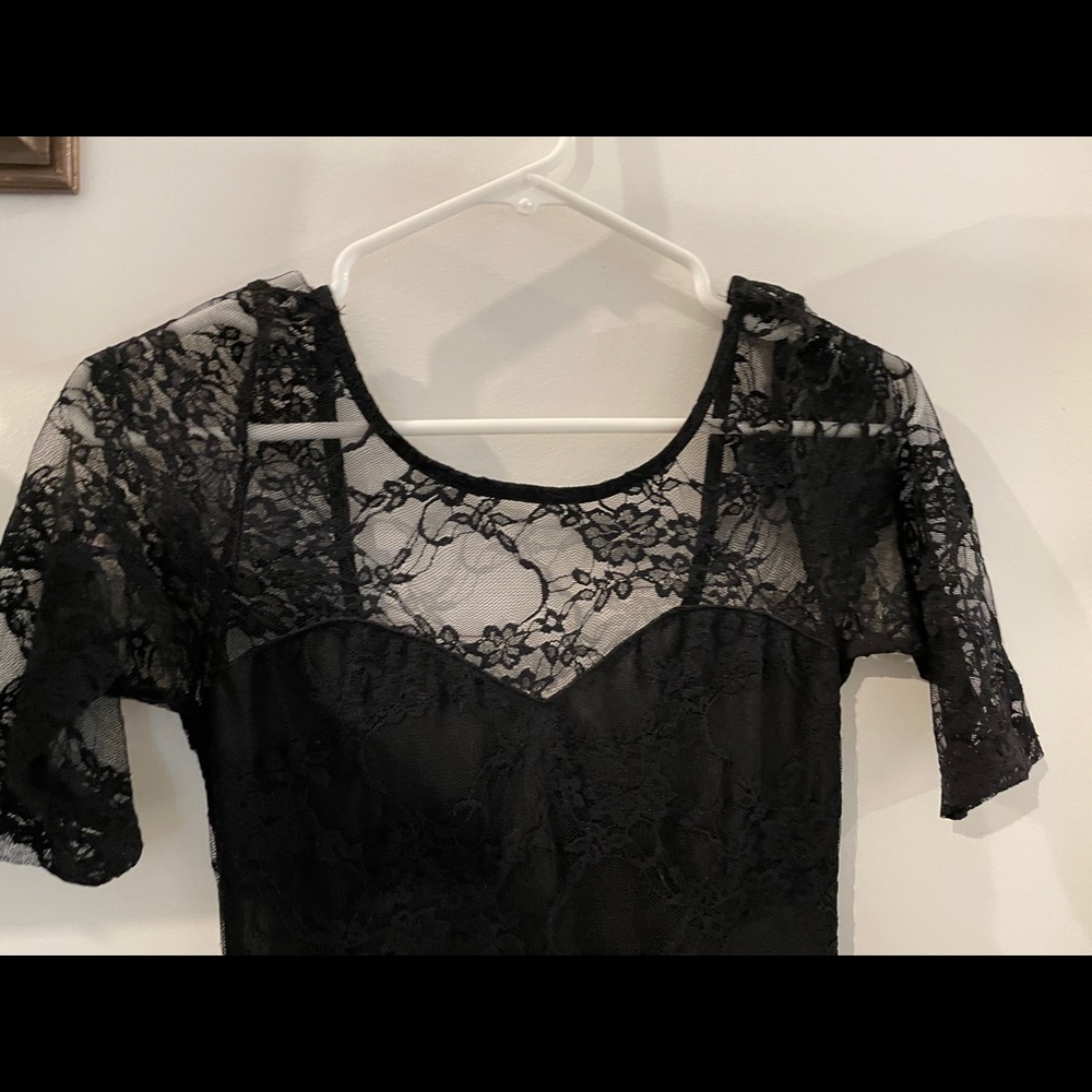 Black lace dress